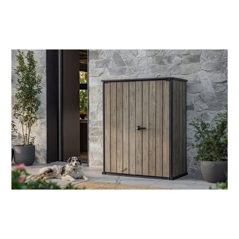 Dārza šķūnītis Deco Vertical Shed oša koka tonis - HOLDORS