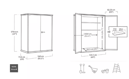 Dārza šķūnītis Deco Vertical Shed valrieksta tonis - HOLDORS