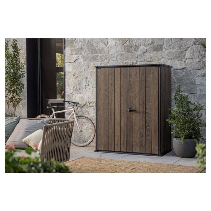 Dārza šķūnītis Deco Vertical Shed valrieksta tonis - HOLDORS