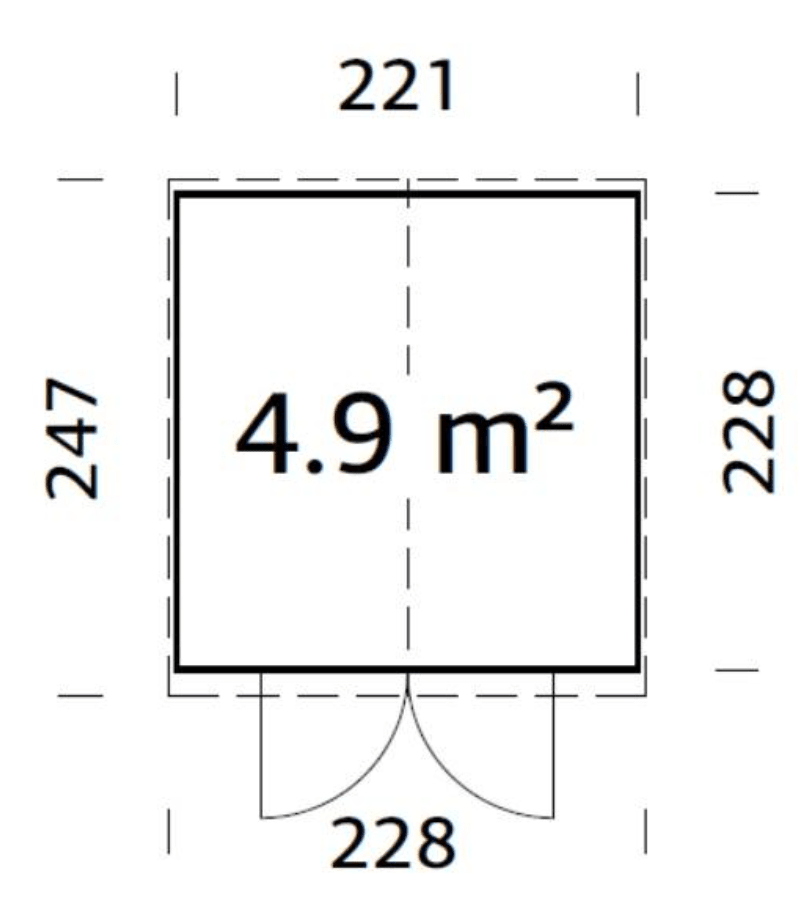 Dārza šķūnītis Elvis 4.9 m2 - HOLDORS