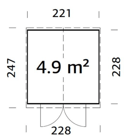 Dārza šķūnītis Elvis 4.9 m2 - HOLDORS