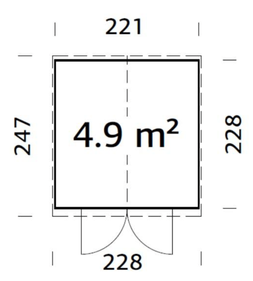 Dārza šķūnītis Elvis 4.9 m2 - HOLDORS