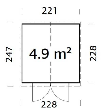 Dārza šķūnītis Elvis 4.9 m2 - HOLDORS