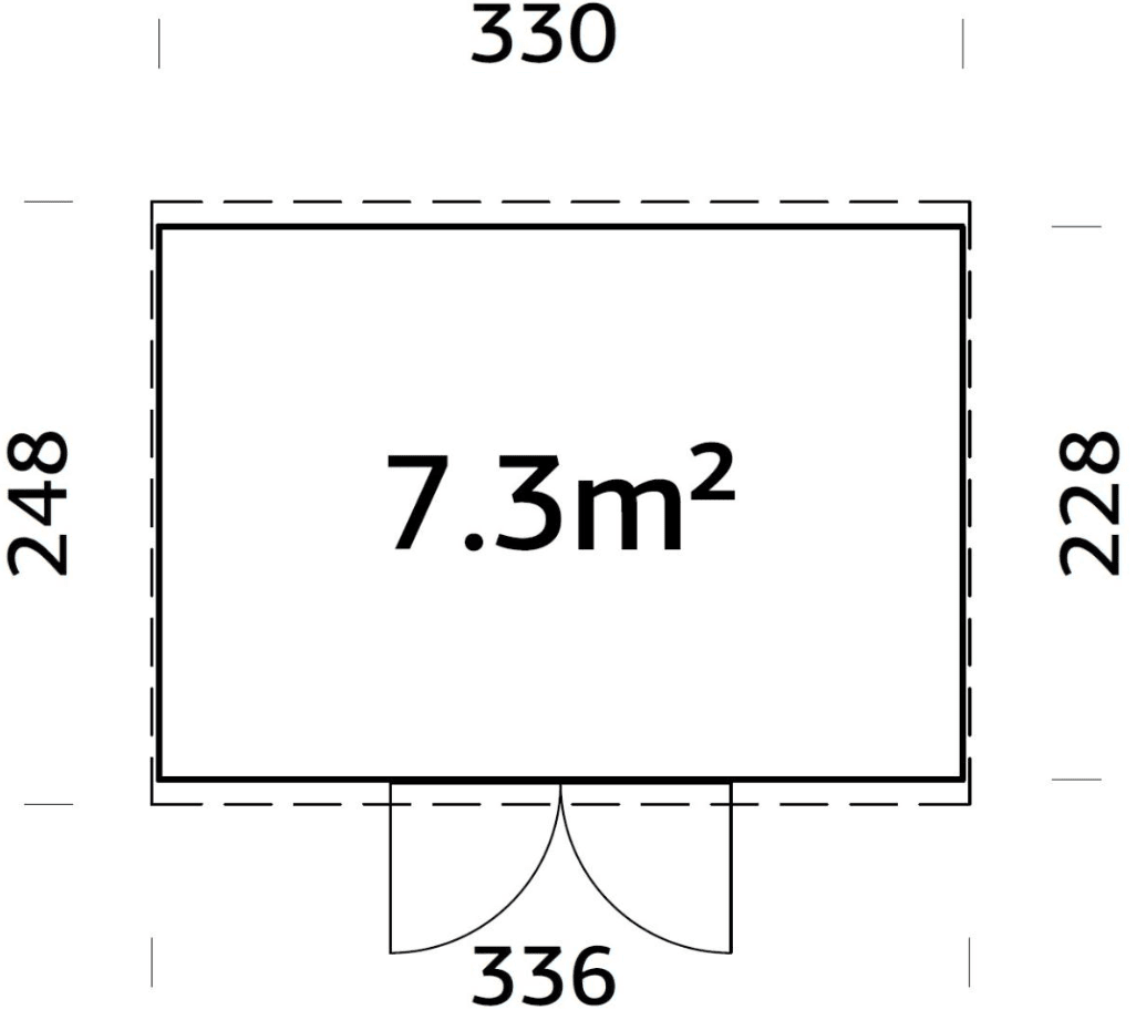 Dārza šķūnītis Elvis 7,3 m2 - HOLDORS