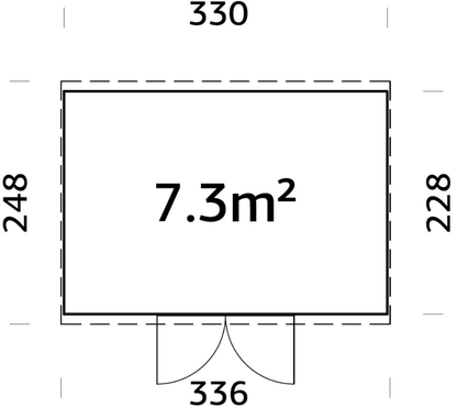 Dārza šķūnītis Elvis 7,3 m2 - HOLDORS