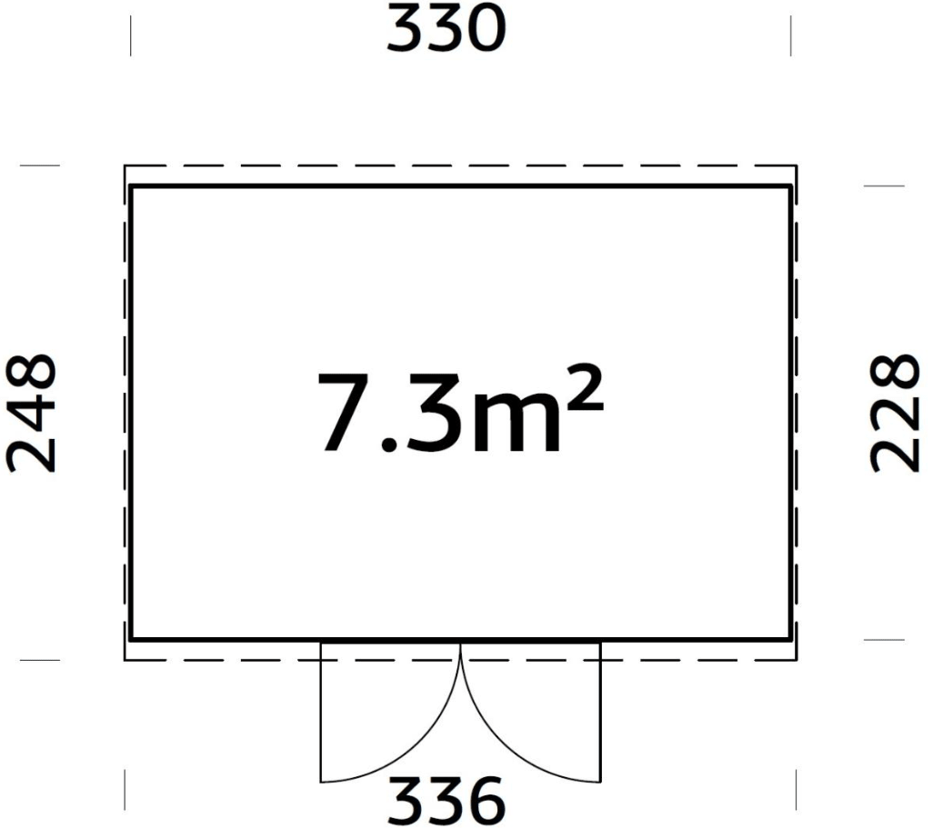 Dārza šķūnītis Elvis 7,3 m2 - HOLDORS