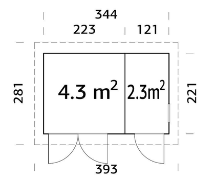 Dārza šķūnītis Kalvis 6.6 m2 - HOLDORS