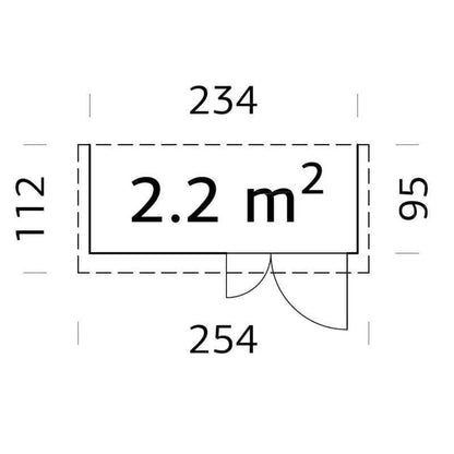 Dārza šķūnītis LIFE 2.2m2