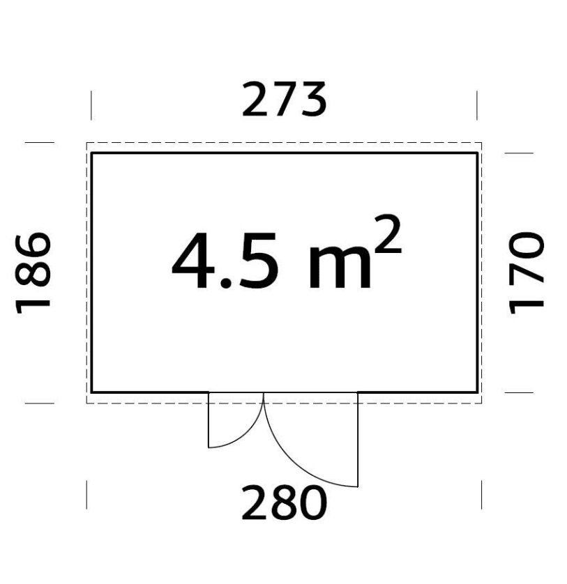 Dārza šķūnītis LIFE 4.5 m2 - HOLDORS