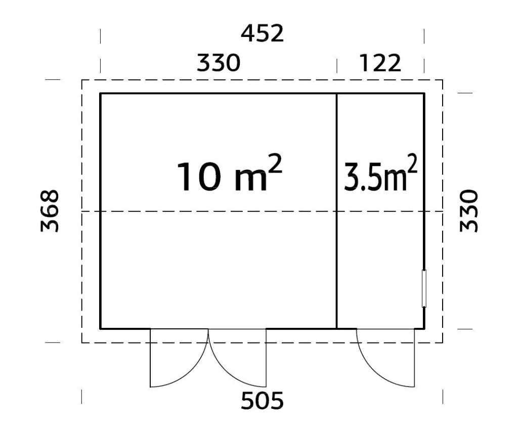 Dārza šķūnītis Olafs 13,5 m2 - HOLDORS