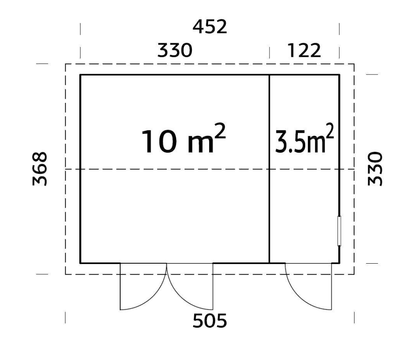 Dārza šķūnītis Olafs 13,5 m2 - HOLDORS