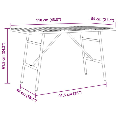 Ēdamgalds Brūna 110 X 55 X 61,5 Cm Cietā Akācijas Koks - HOLDORS
