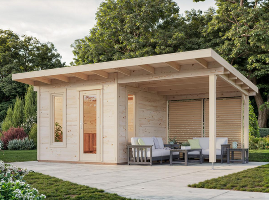 Māja dārzam no koka Greisa 8.1 + 8.1 m2