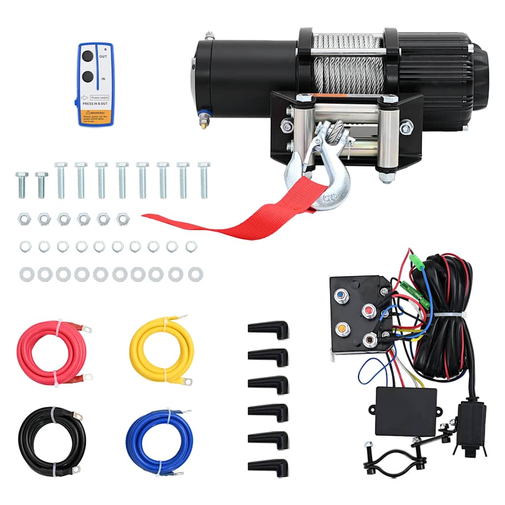 Elektriskā Vinča Ar Pulti, 12 V, 2040 Kg - HOLDORS