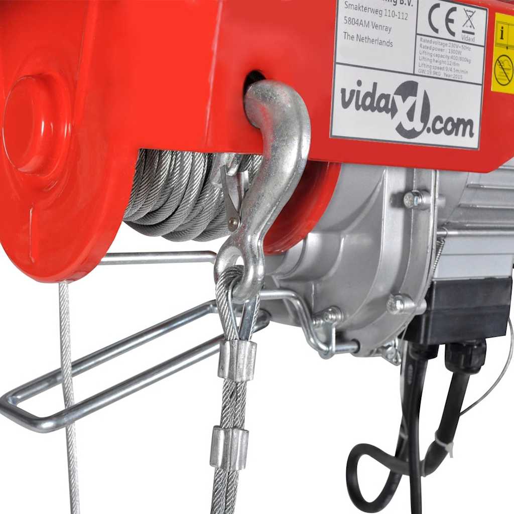 Elektriskā Vinča Ar Trosi 1000W 200/400Kg - HOLDORS