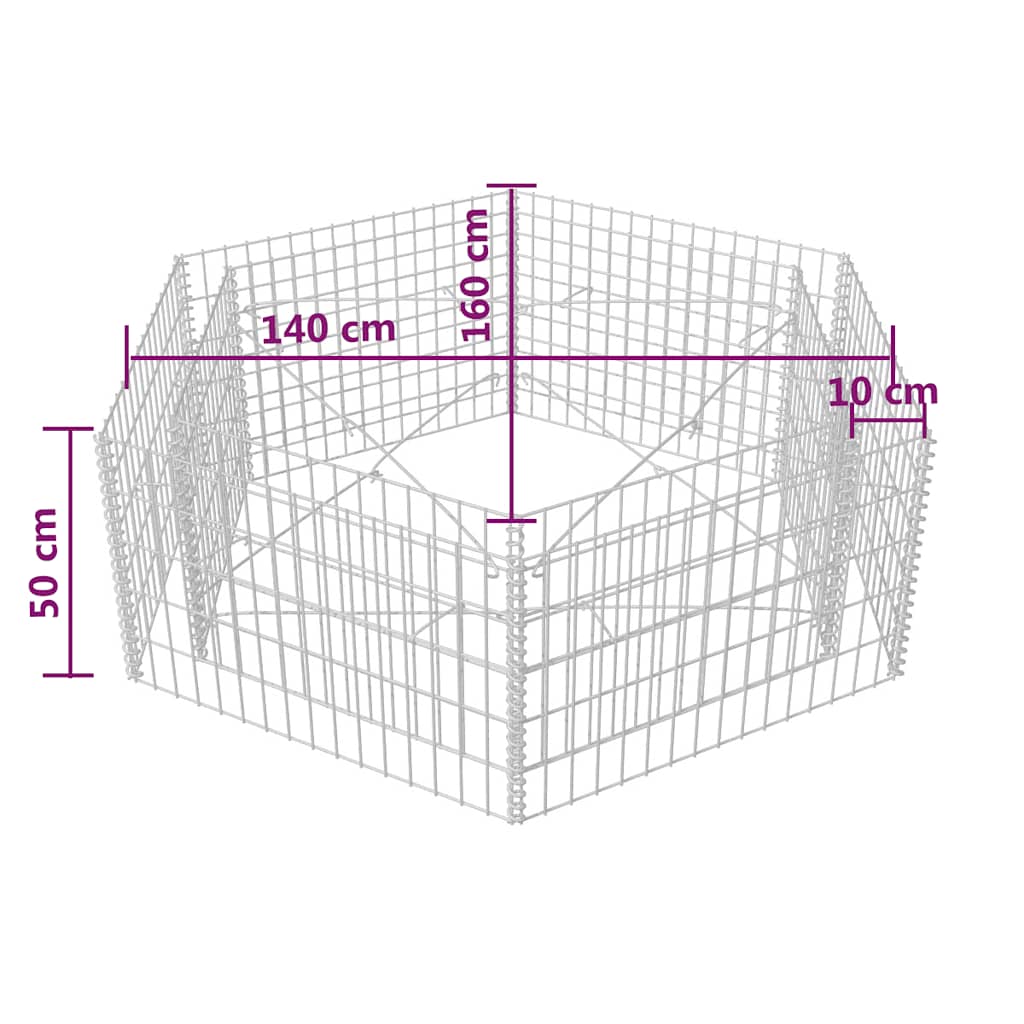 Gabions, Augstā Puķu Kaste, , Sešstūrveida - HOLDORS