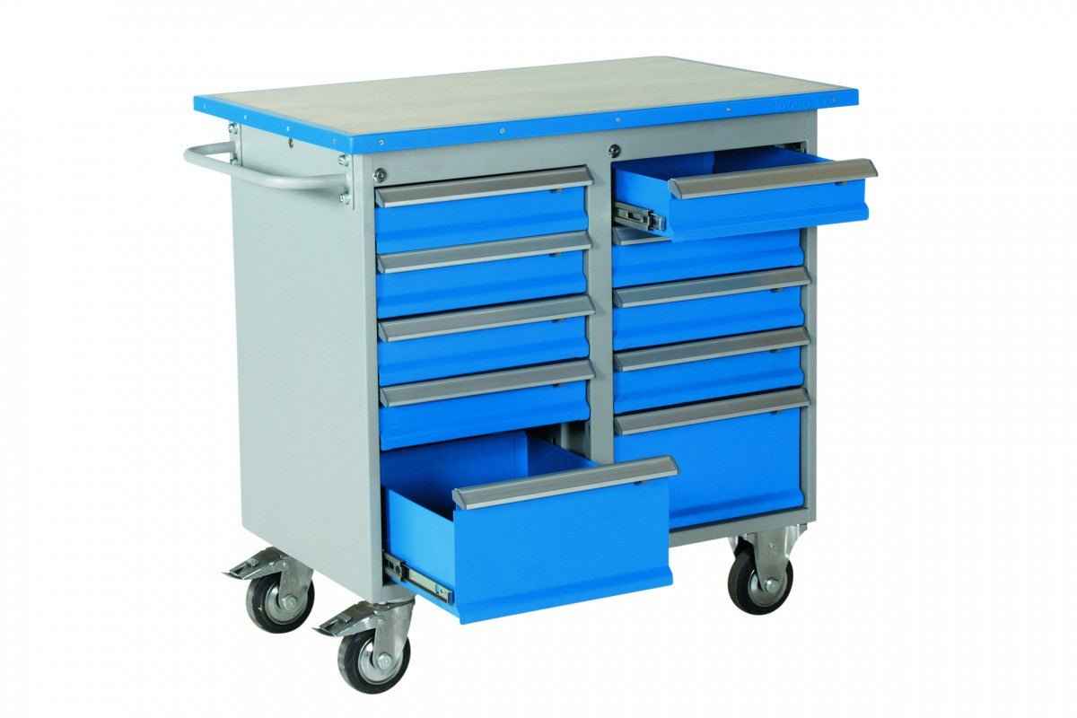 Galds uz riteņiem/darbarīku ratiņi 5+5, 600x1250xH900