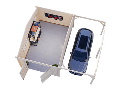 Garāža automašīnai Rodžers 19.0 + 16.2 m² - HOLDORS