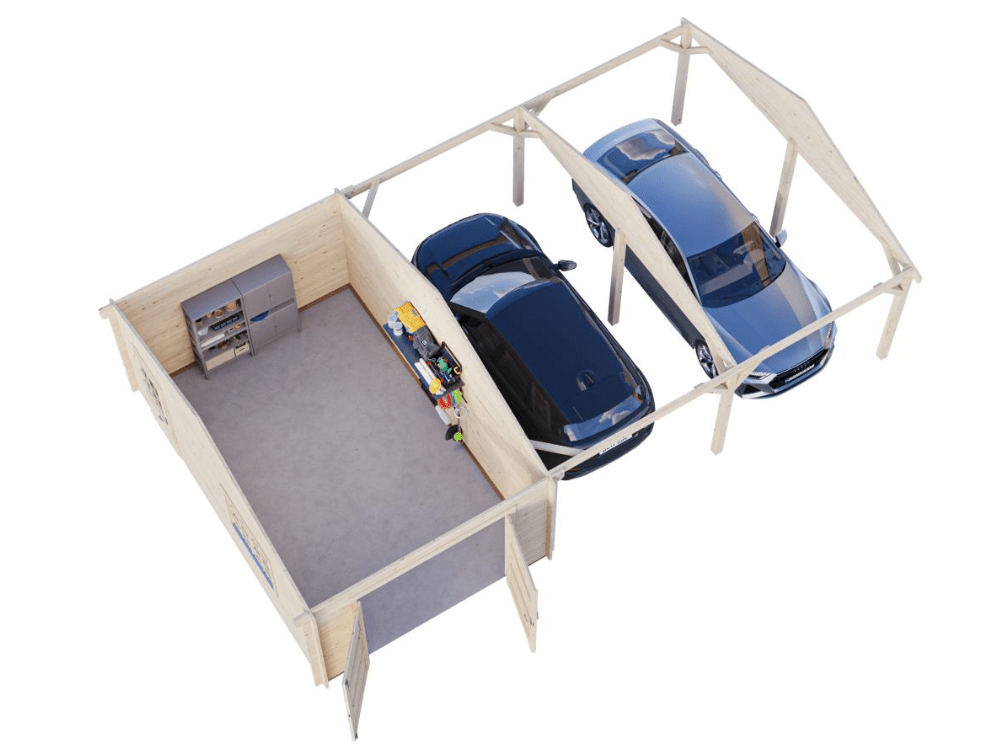 Garāža automašīnai Rodžers 19.0 + 33.2 m² - HOLDORS