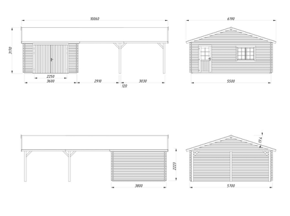 Garāža automašīnai Rodžers 19.0 + 33.2 m² - HOLDORS