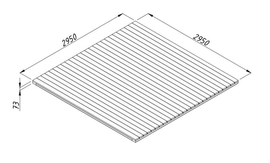 Grīdas dēļi ar rāmi lapenei 9.0 m2 (3x3m) - HOLDORS