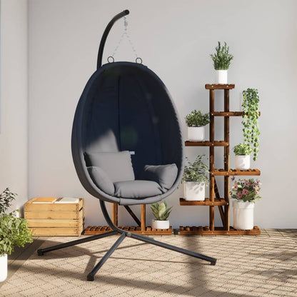 Iekarams Krēsls Ar Statīvu, Bēšs, Olas Forma, Audums, Tērauds - HOLDORS