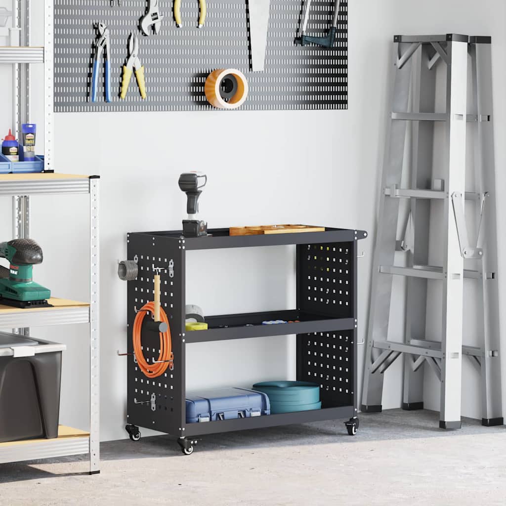 Instrumentu Ratiņi Ar Plauktu Ar Riteni 65 X 35 X 111 Cm - HOLDORS