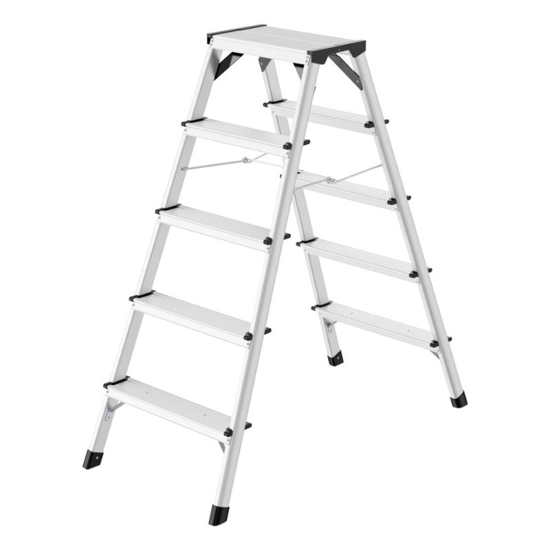 Kāpnes divpusējās D60 StandardLine / alumīnija / 2x5 pakāpieni - HOLDORS