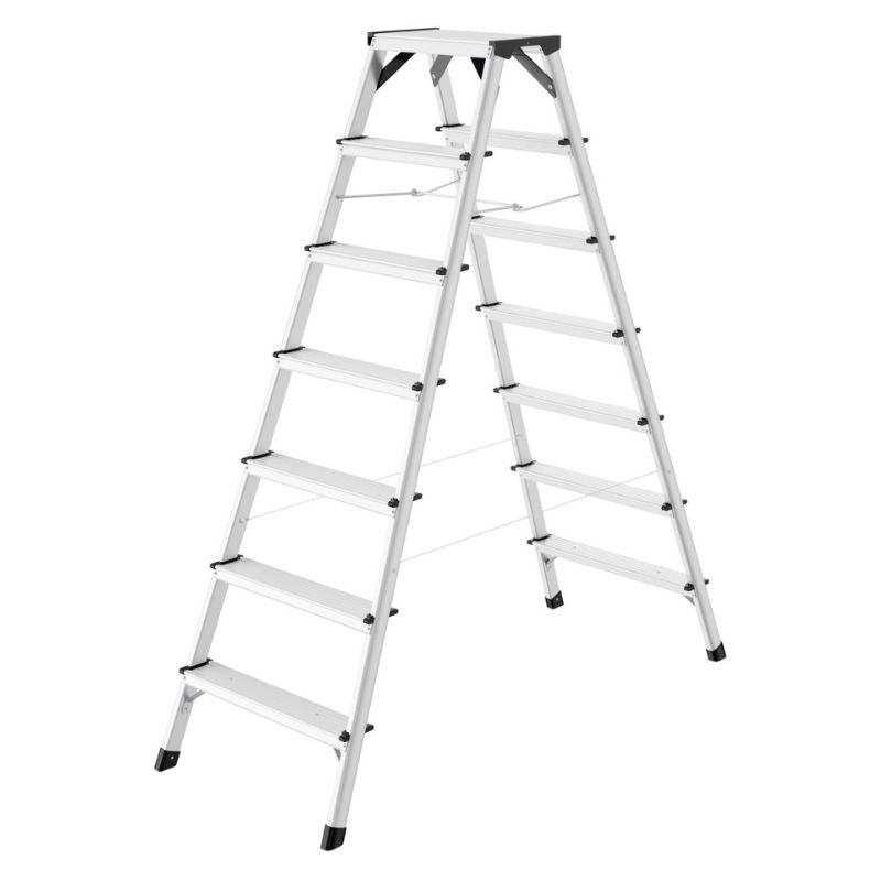 Kāpnes divpusējās D60 StandardLine / alumīnija / 2x7 pakāpieni - HOLDORS