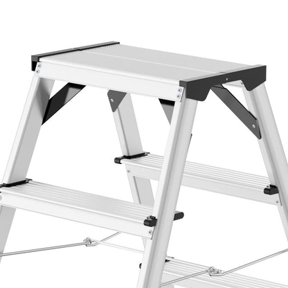 Kāpnes divpusējās D60 StandardLine / alumīnija / 2x7 pakāpieni - HOLDORS