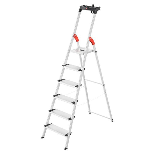 Kāpnes mājsaimniecības L80 ComfortLine / alumīnija / 6 pakāpieni - HOLDORS