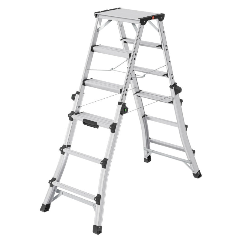 Kāpnes teleskopiskās Master DTL100 / alumīnija / 2x4 - 2x6 pakāpieni - HOLDORS