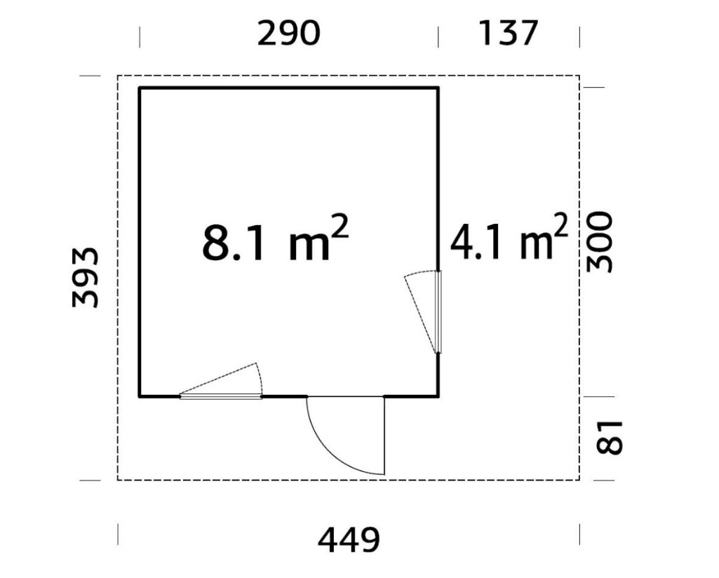 Koka dārza ēka Greisa 8.1 + 4.1 m2 - HOLDORS