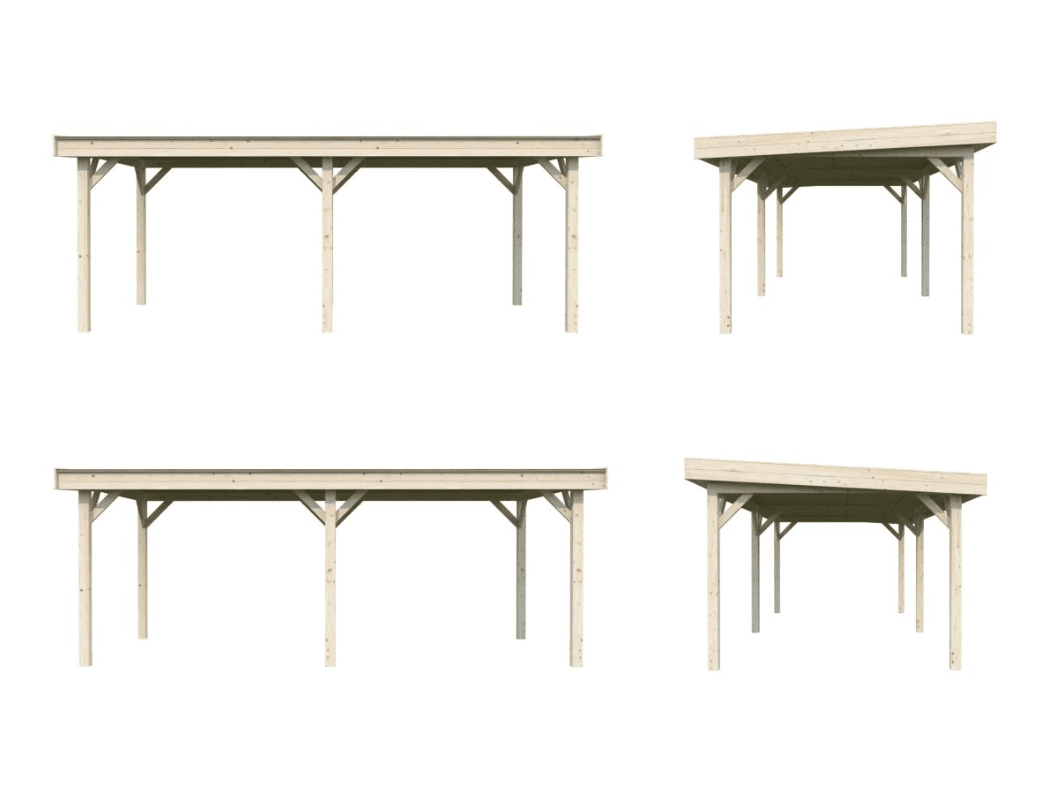 Koka dārza lapene Liene 16.6 m2 - HOLDORS