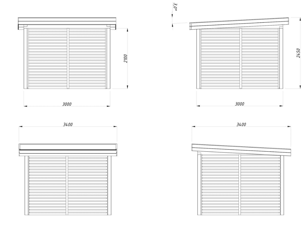 Koka dārza lapene Liene 8.3 m2 - HOLDORS