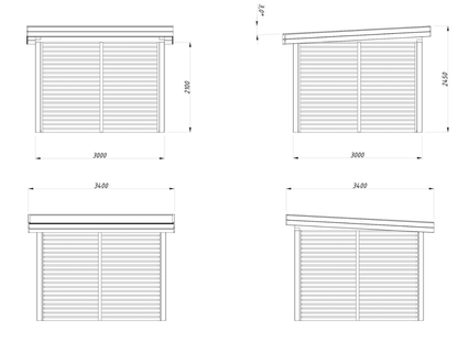 Koka dārza lapene Liene 8.3 m2 - HOLDORS