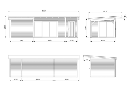 Koka dārza māja Andris 15.2 + 7.9 m² - HOLDORS