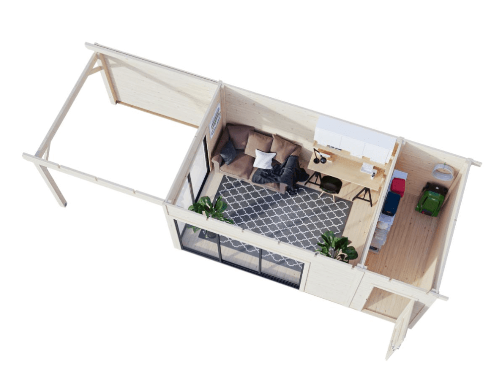 Koka dārza māja Andris 15.2 + 7.9 m² - HOLDORS