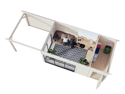 Koka dārza māja Andris 15.2 + 7.9 m² - HOLDORS