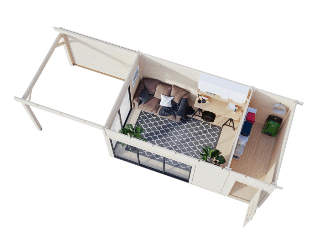 Koka dārza māja Andris 15.2 + 7.9 m² - HOLDORS