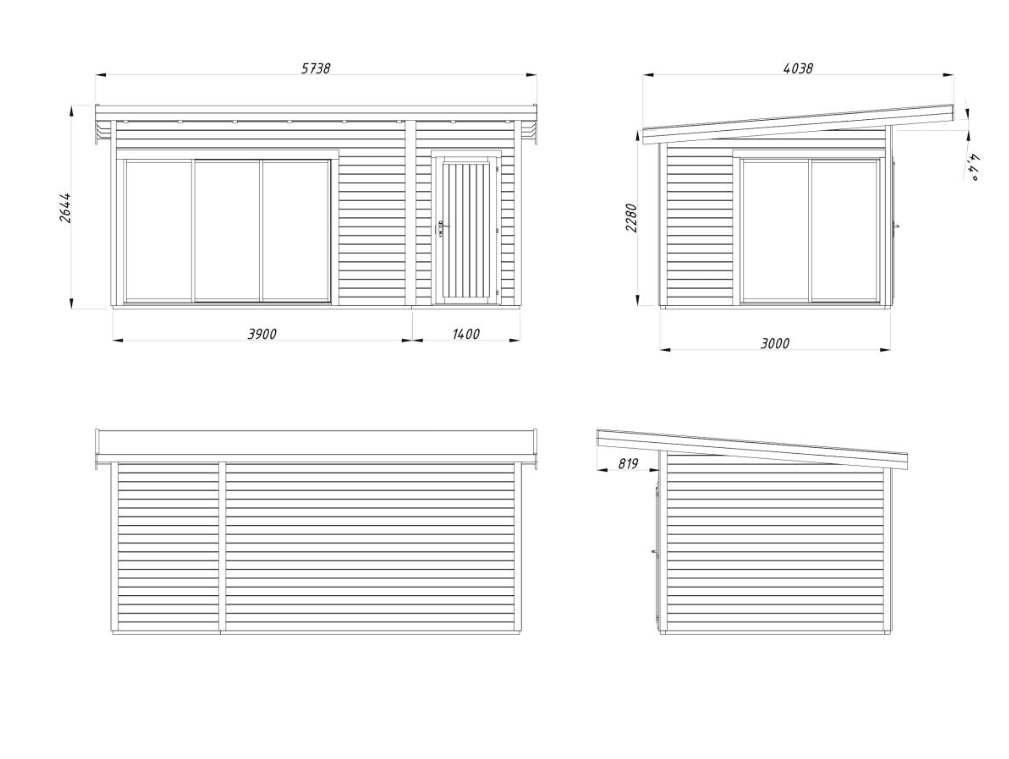 Koka dārza māja Andris 15.2 m² - HOLDORS