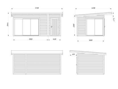 Koka dārza māja Andris 15.2 m² - HOLDORS