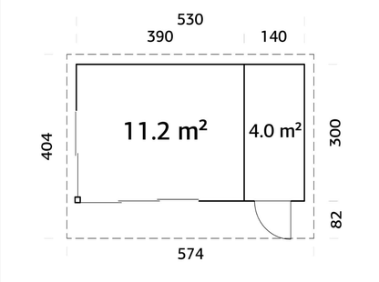 Koka dārza māja Andris 15.2 m² - HOLDORS
