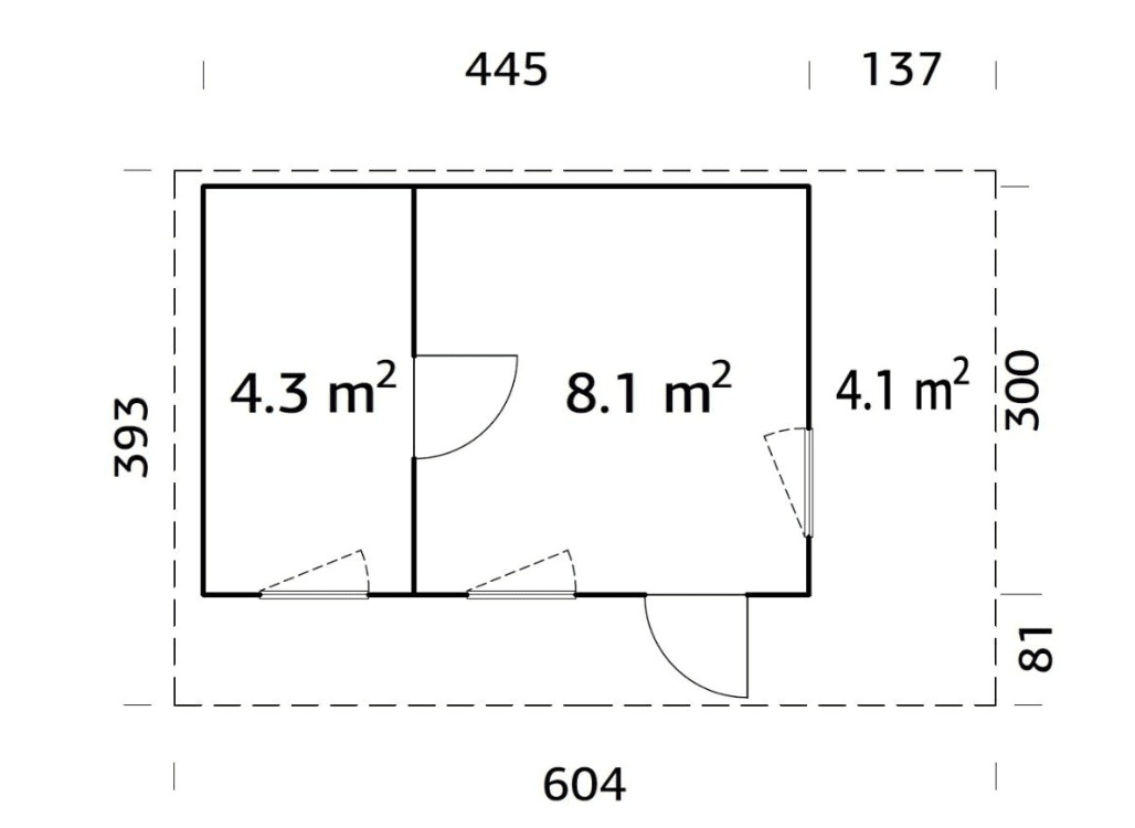 Koka dārza māja Greisa 12.4 + 4.1 m2 - HOLDORS