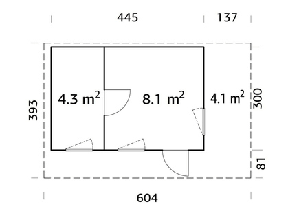 Koka dārza māja Greisa 12.4 + 4.1 m2 - HOLDORS