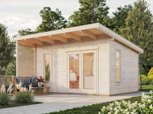 Koka dārza mājiņa Greisa 14.5 m2