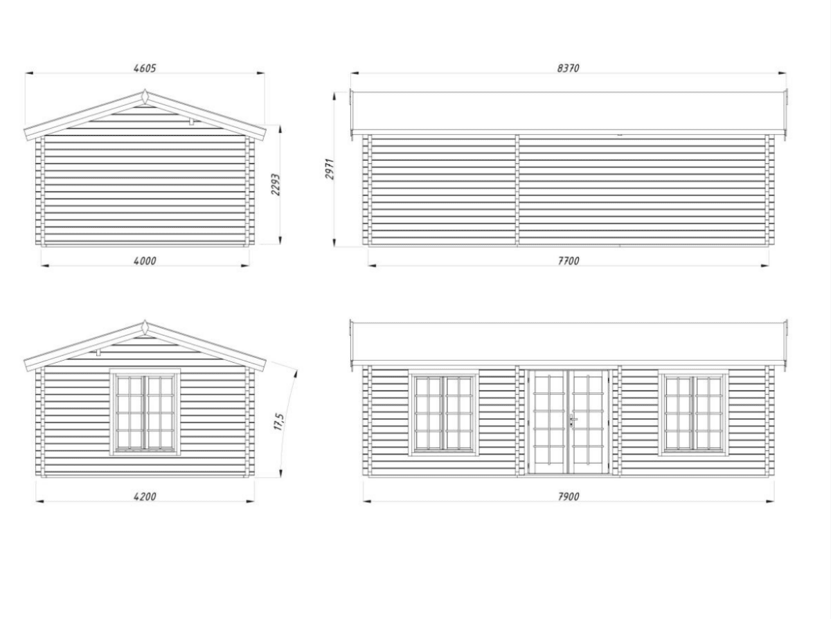 Koka māja Anna 26.8 + 1.9 m² - HOLDORS