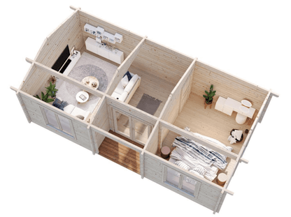 Koka māja Anna 26.8 + 1.9 m² - HOLDORS