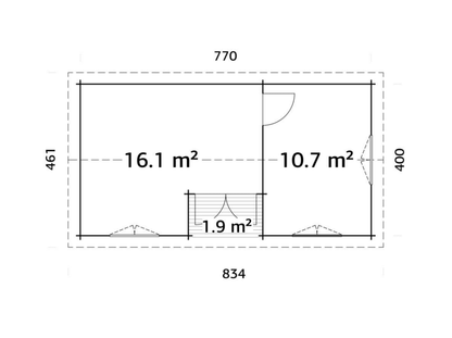 Koka māja Anna 26.8 + 1.9 m² - HOLDORS