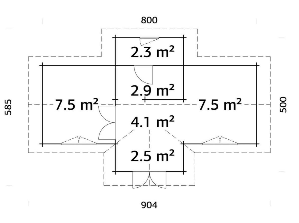 Koka māja Anna 26.8 m² - HOLDORS